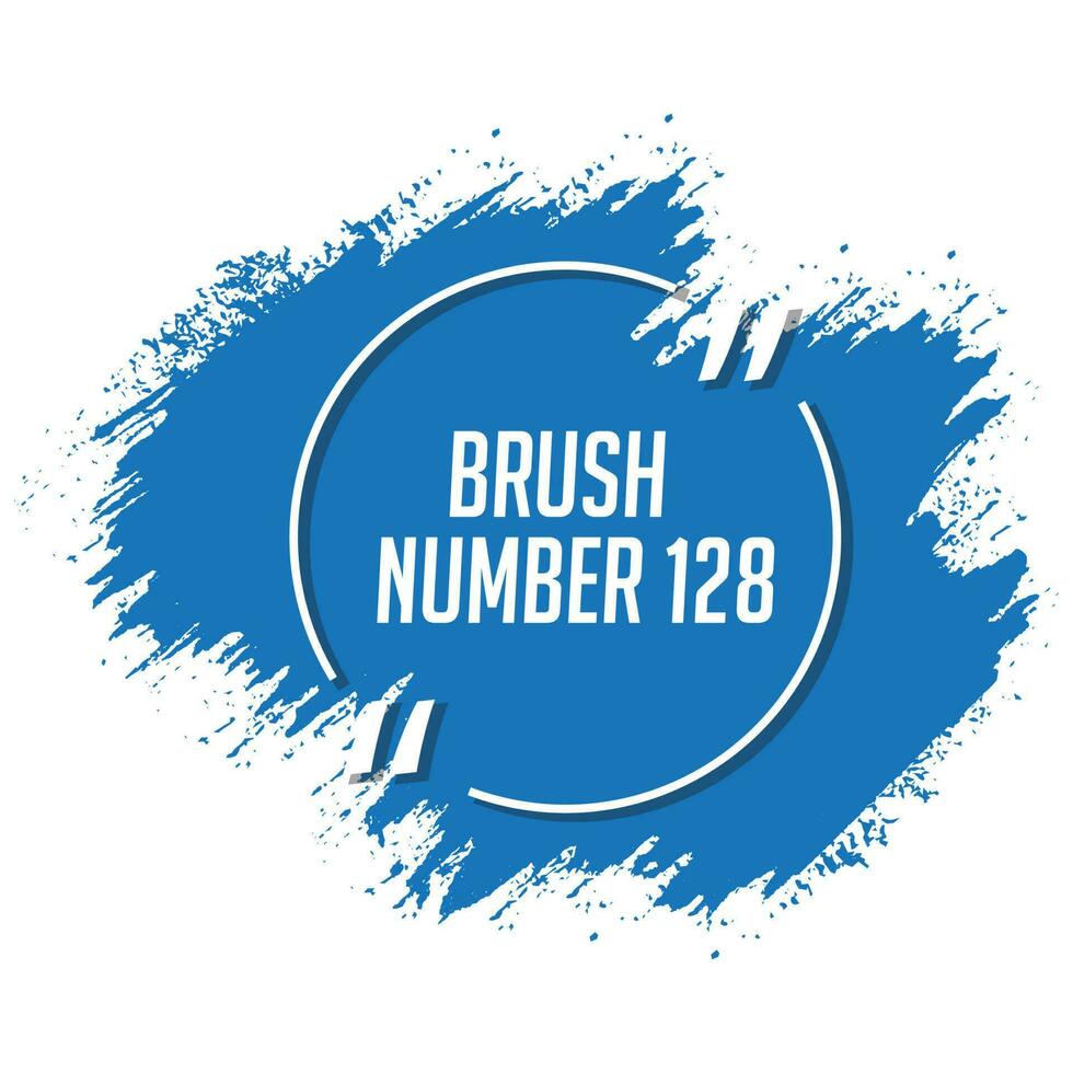 Blue color ink grunge brush stroke illustration vector