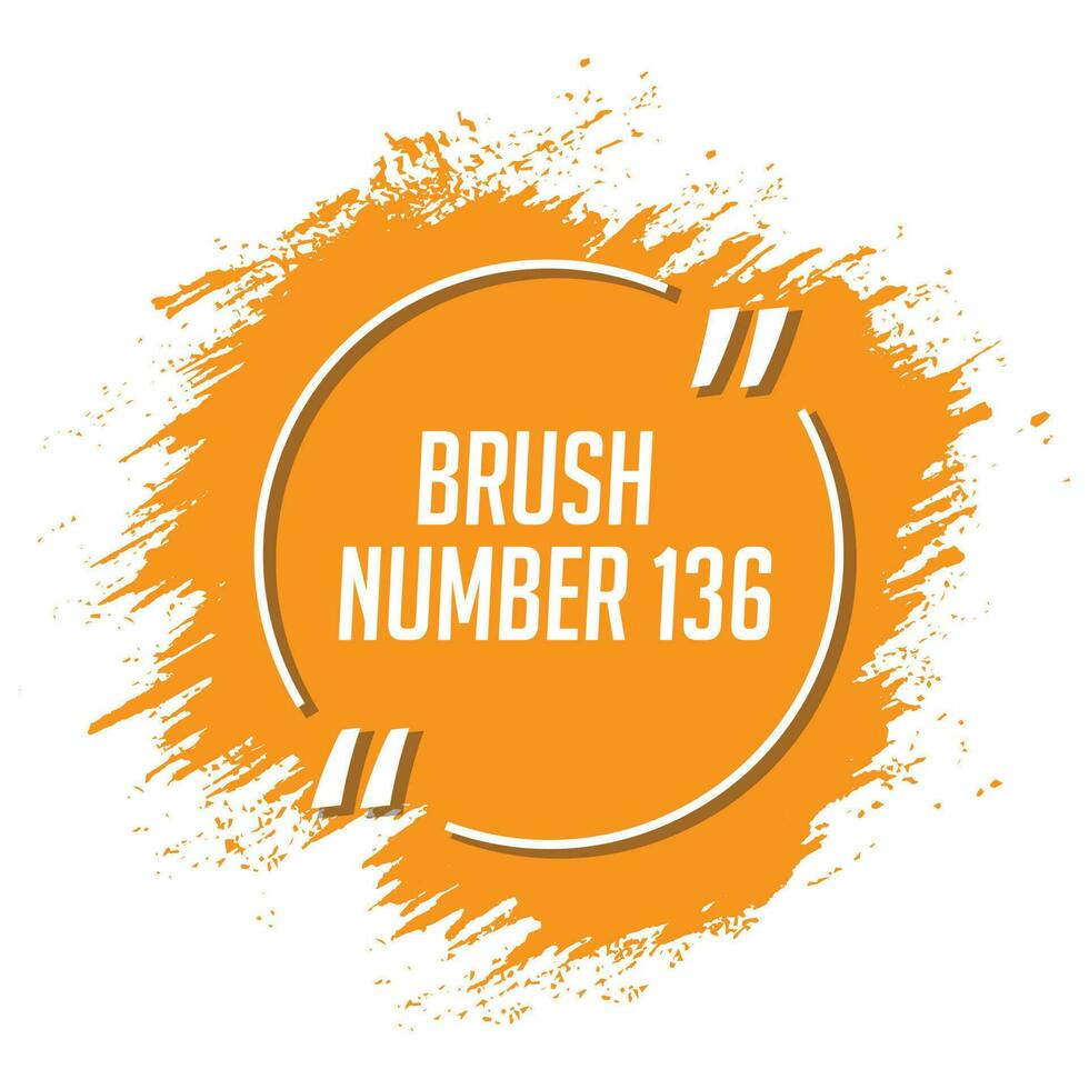 Orange color vector brush stroke background