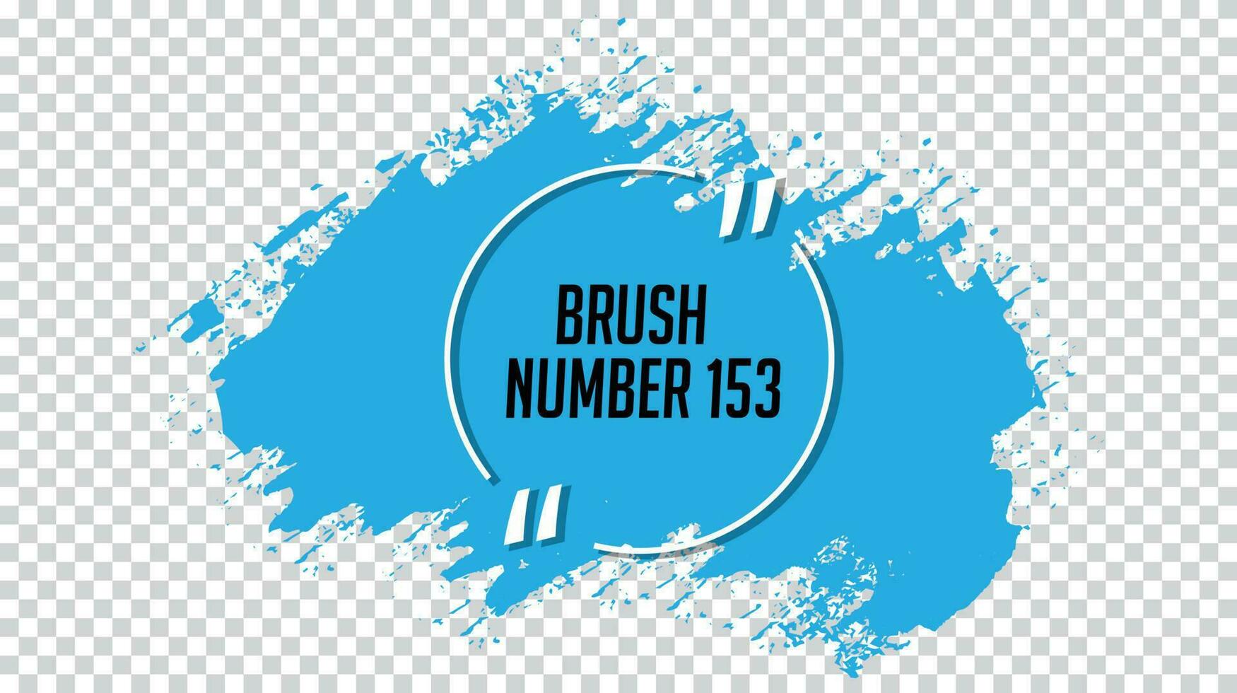 Blue color brush stroke banner template vector