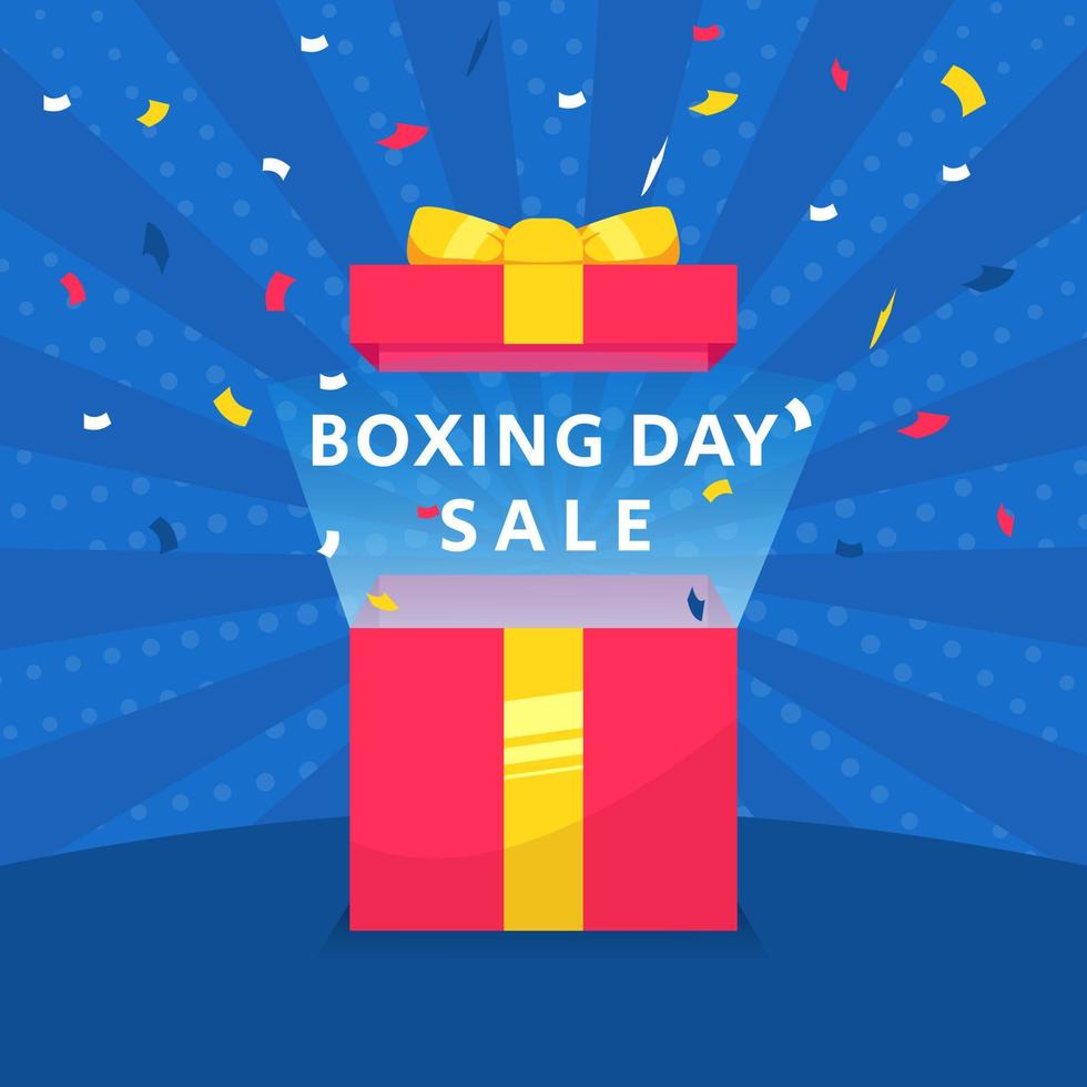 Boxing days template vector