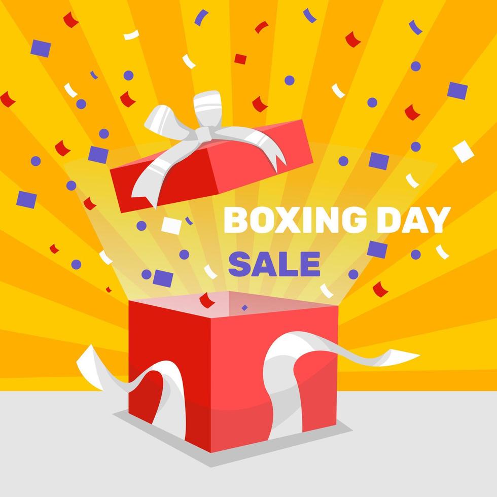 Boxing day template vector