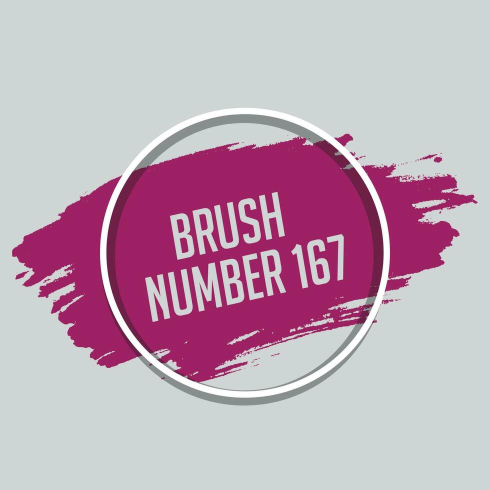 Pink color brush stroke vector