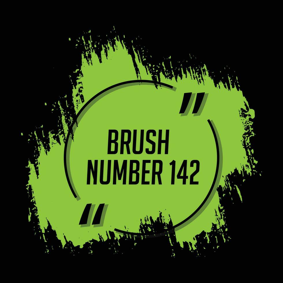 Abstract lime green color brush stroke vector design