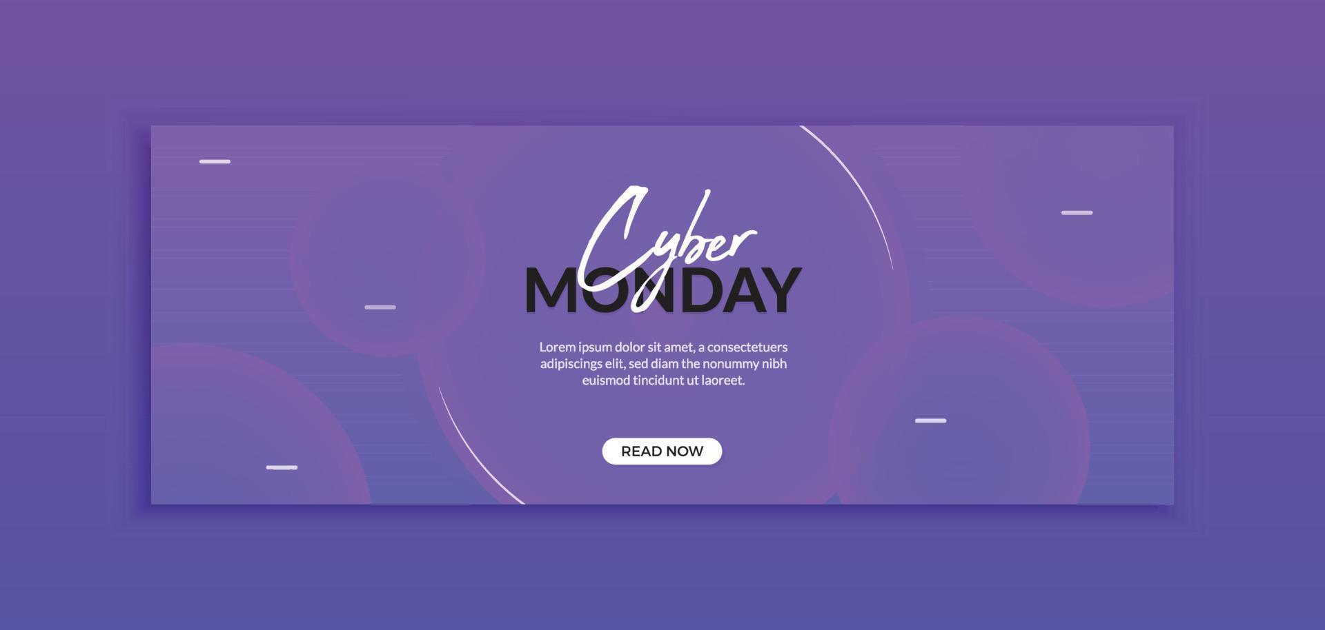 Cyber monday sale cover and banner template vector