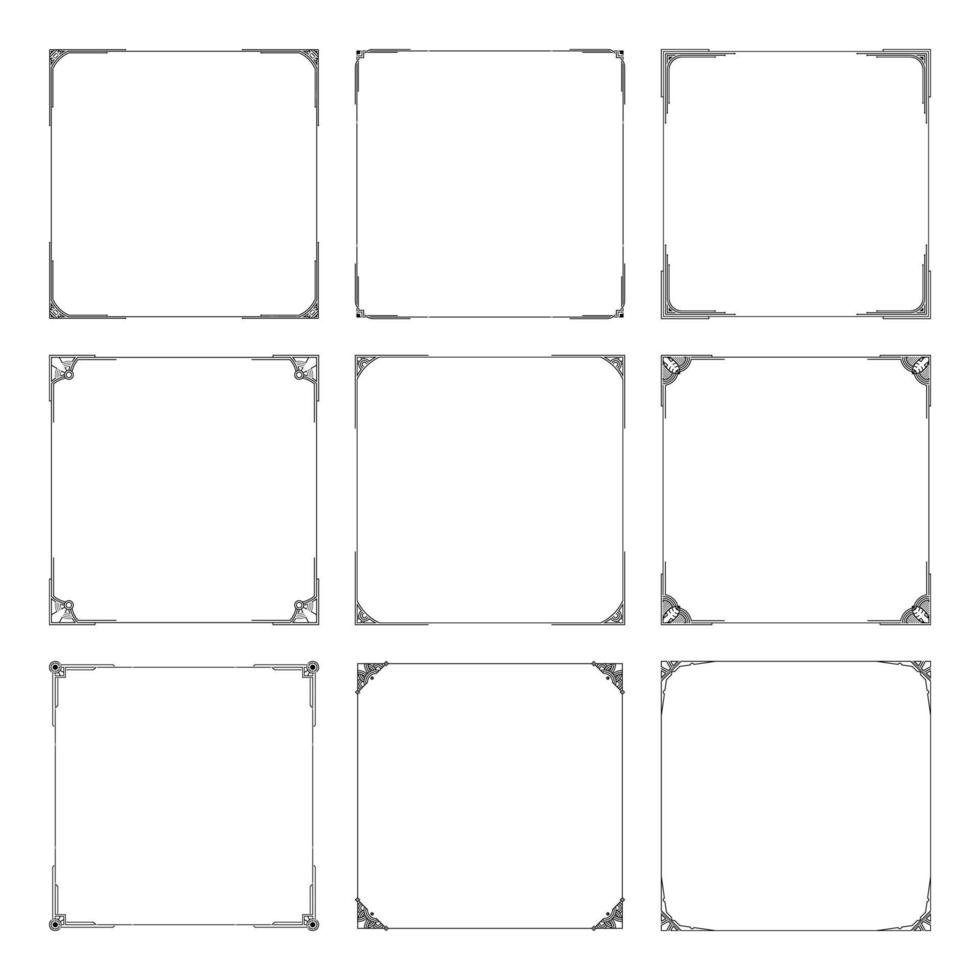 Royal Luxury Square Border Bundle vector