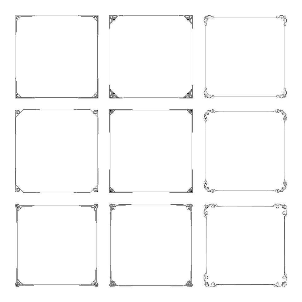 Royal Luxury Square Border Bundle vector