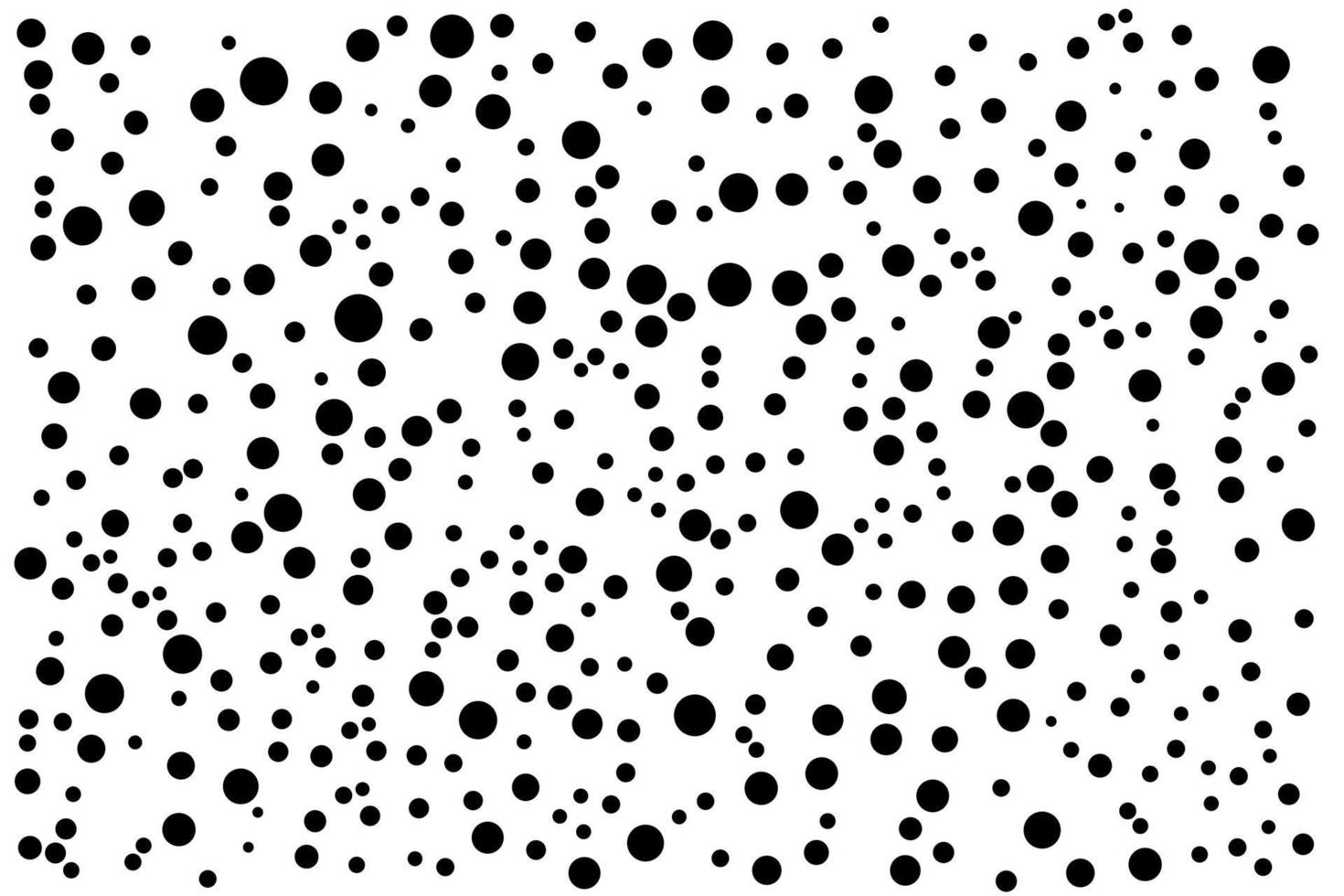 pattern of black dots of different sizes on a white background vector