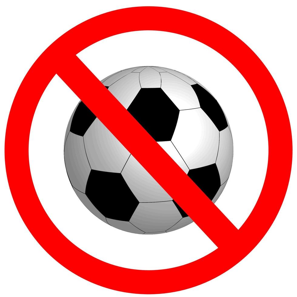 prohibido usar la pelota, prohibido jugar vector