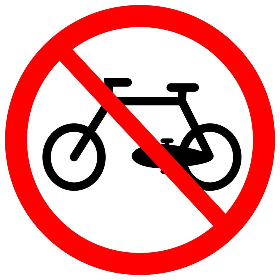 sign of prohibited to circulate with bicycle vector