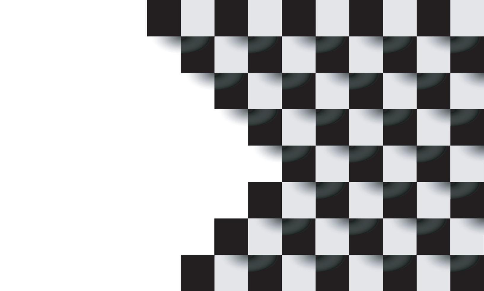 Special background of black and white squares vector