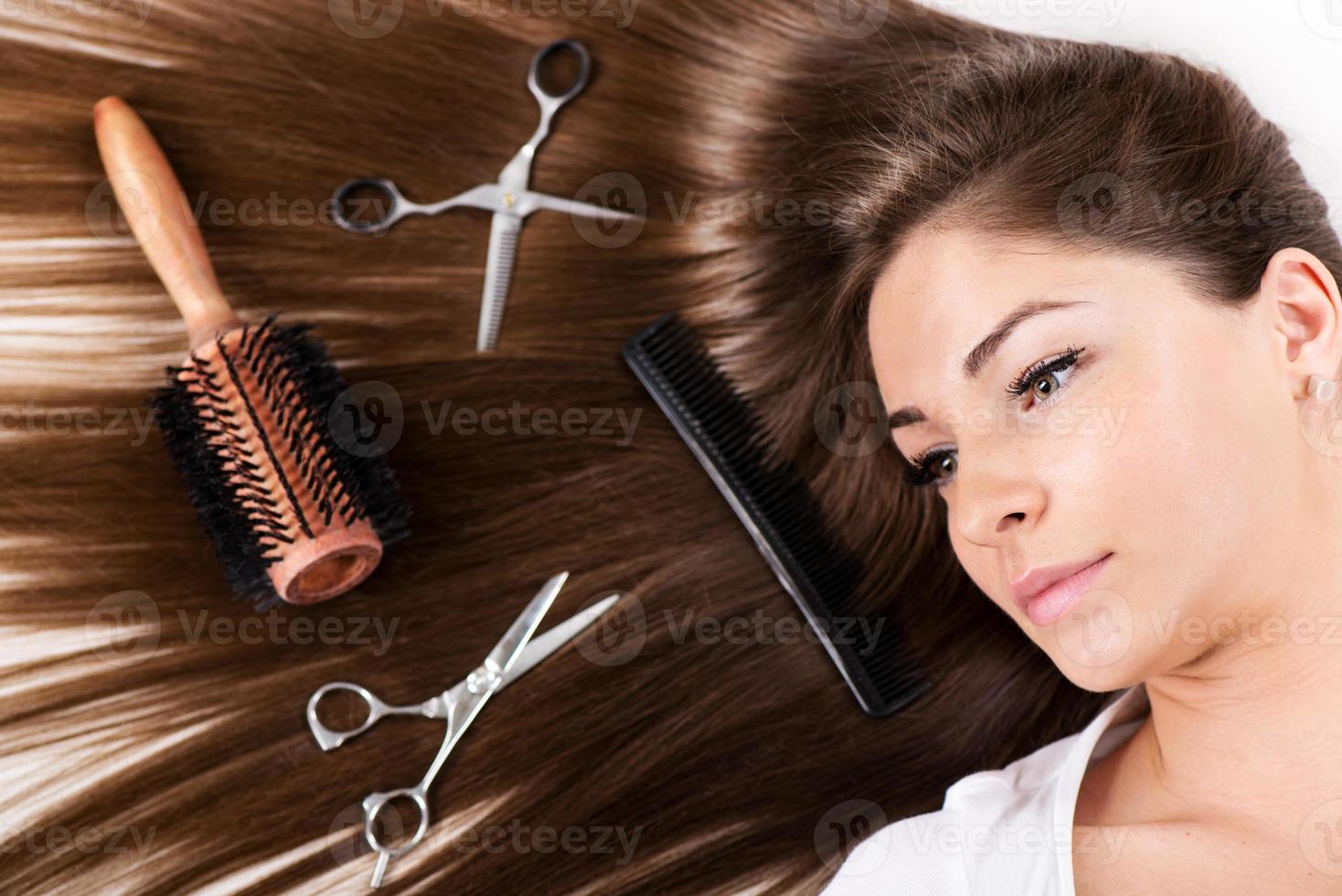 Long brown hair photo