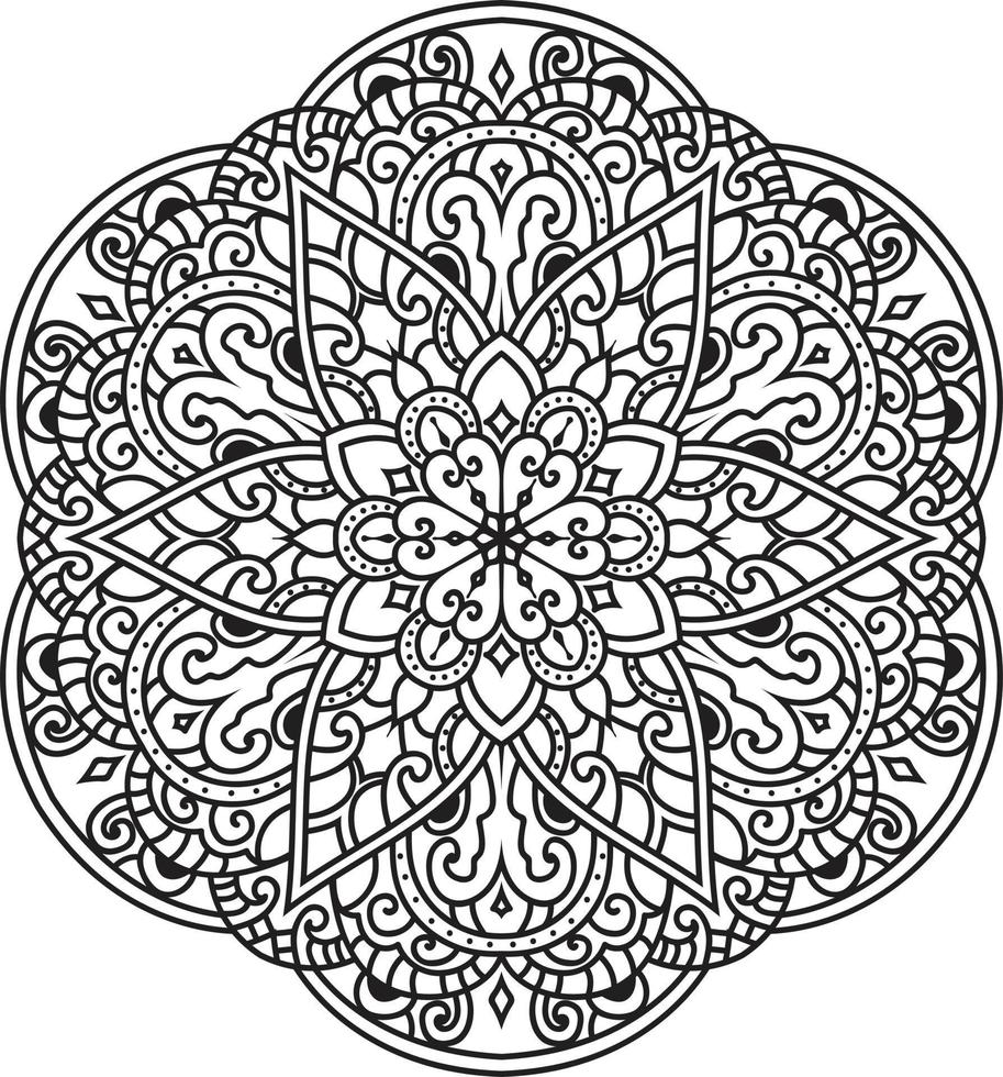 Mandala Black and White Pro Vector