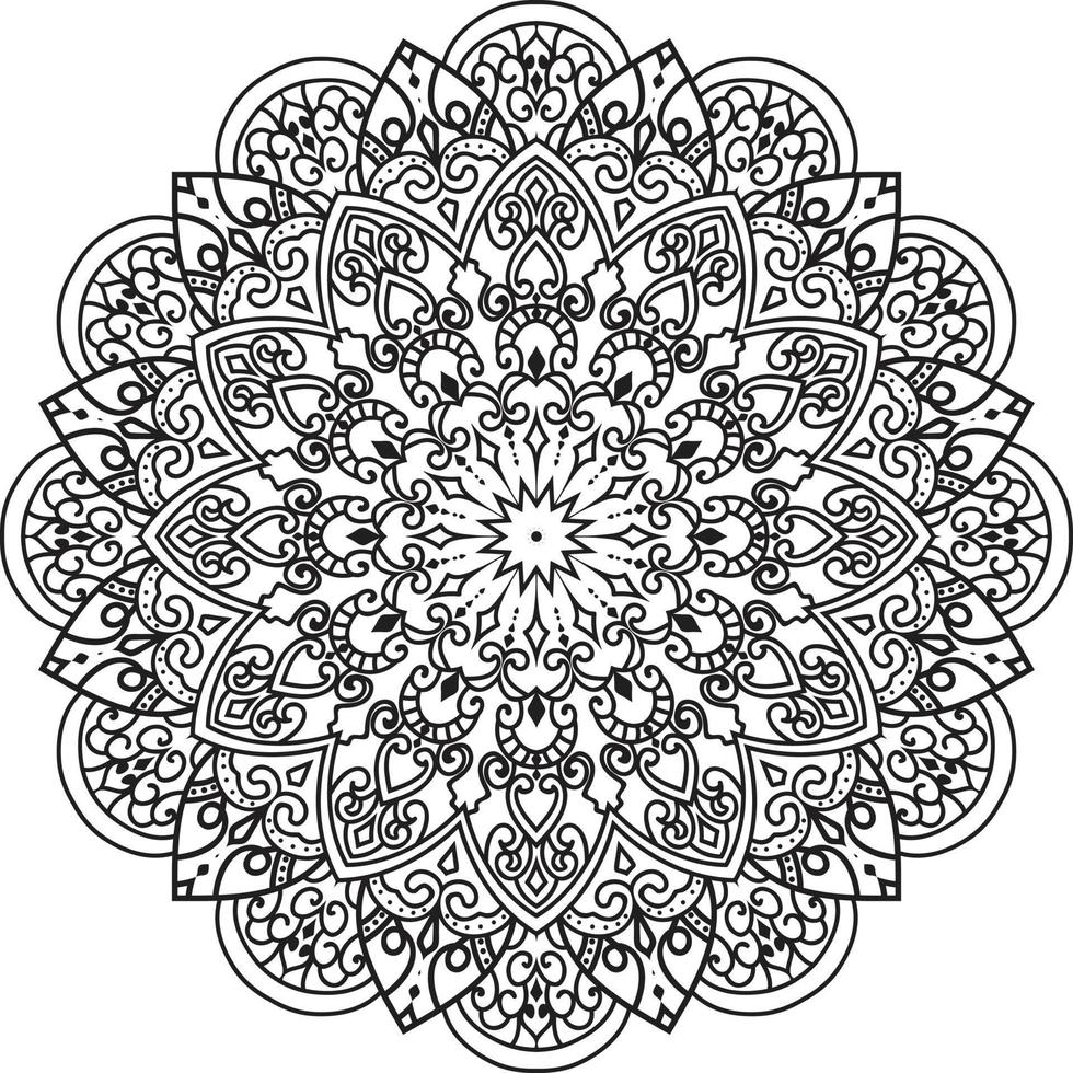 Circular Flower Mandala Free Vector