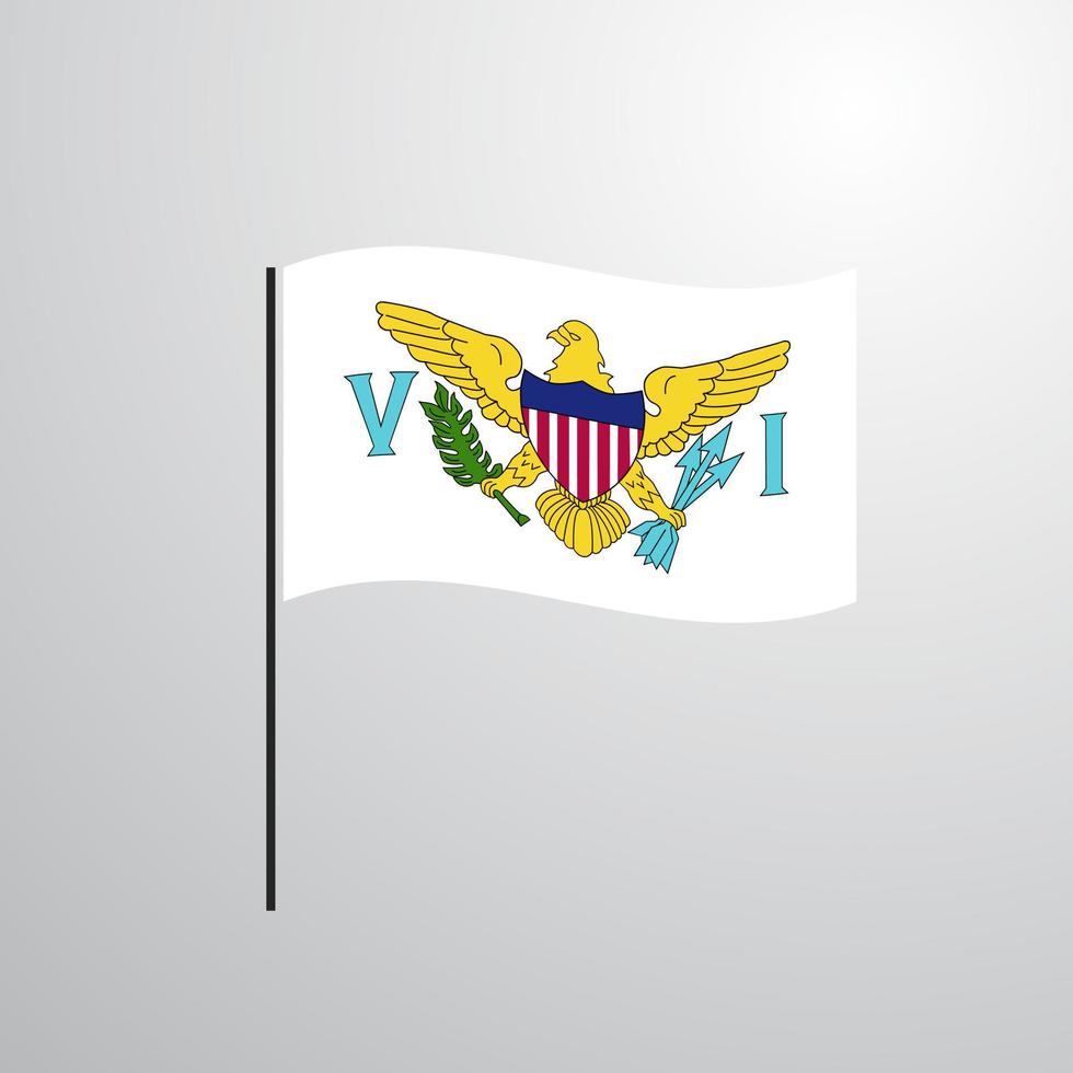 islas vírgenes nosotros ondeando la bandera vector