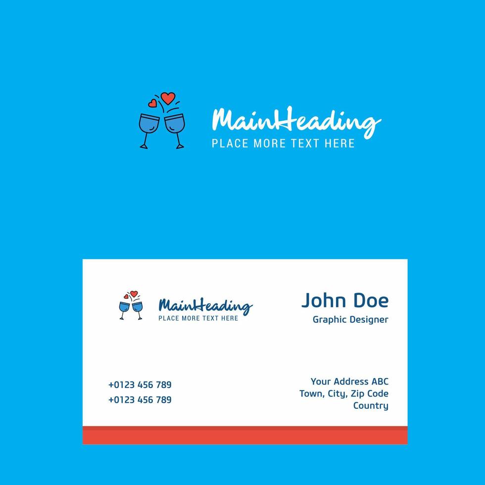 Cheers logo Design with business card template Elegant corporate identity Vector