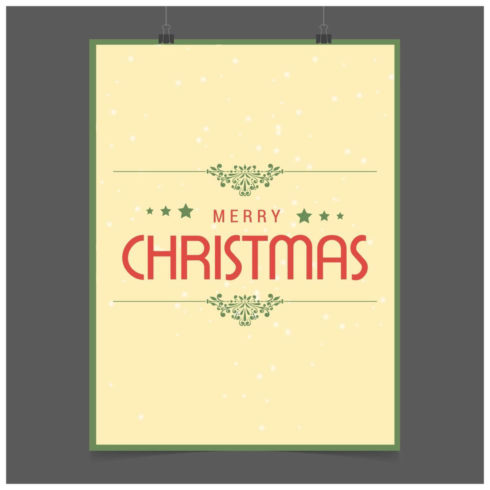 Christmas greetings card with creative design and typography vector