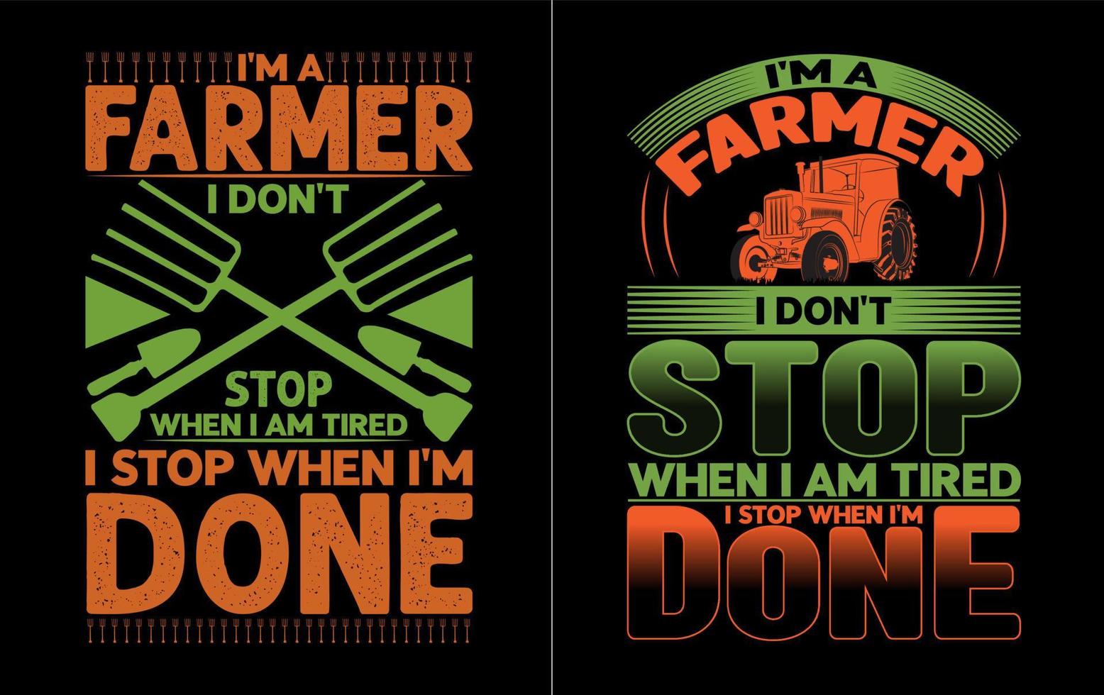 agriculture Farming T-shirt Design Bundle, Farmer Motivational T-shirt Design Set vector