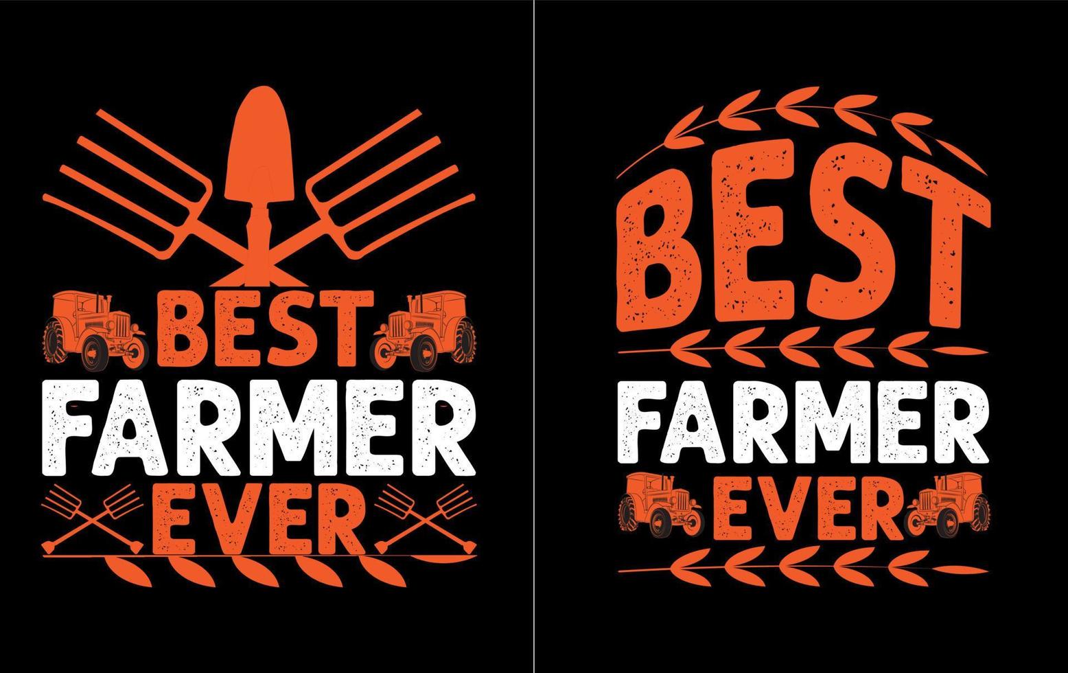 paquete de diseño de camisetas agrícolas, conjunto de diseño de camisetas motivacionales para agricultores vector