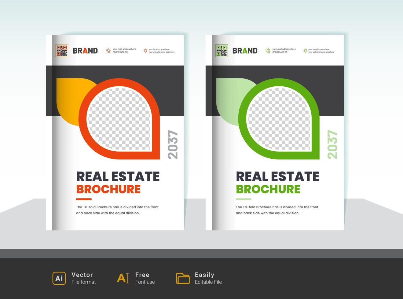 Realestate brochure cover design 14044706 Vector Art at Vecteezy