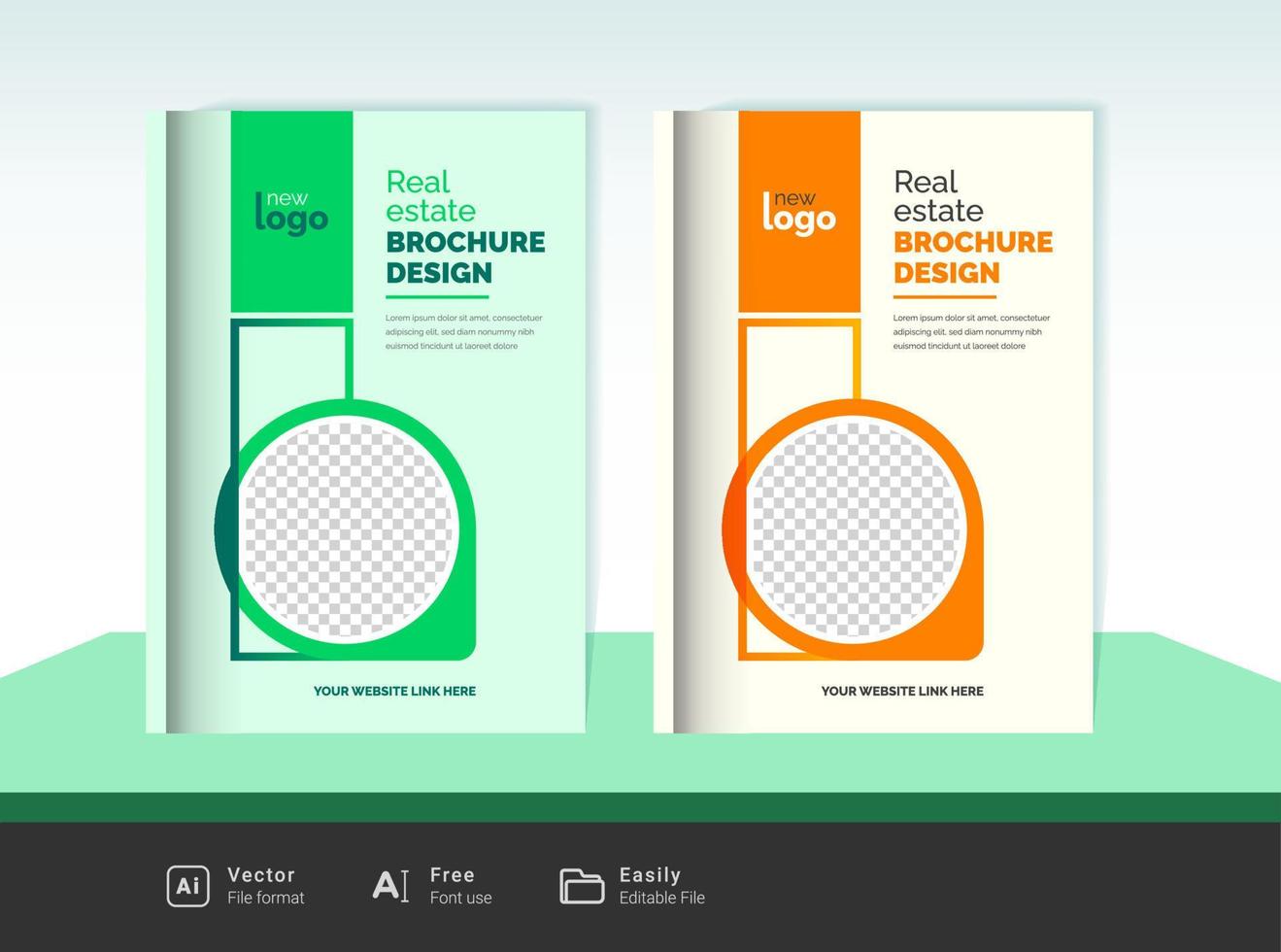 Realestate brochure cover design 14044710 Vector Art at Vecteezy