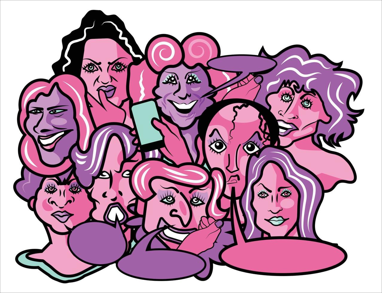 gossip of women vector