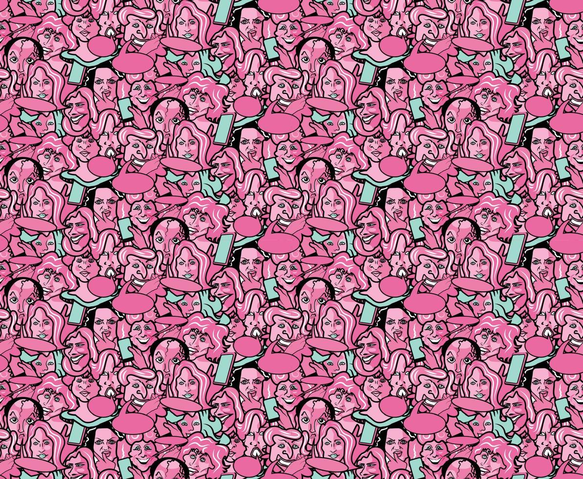 gossip of women pattern background vector