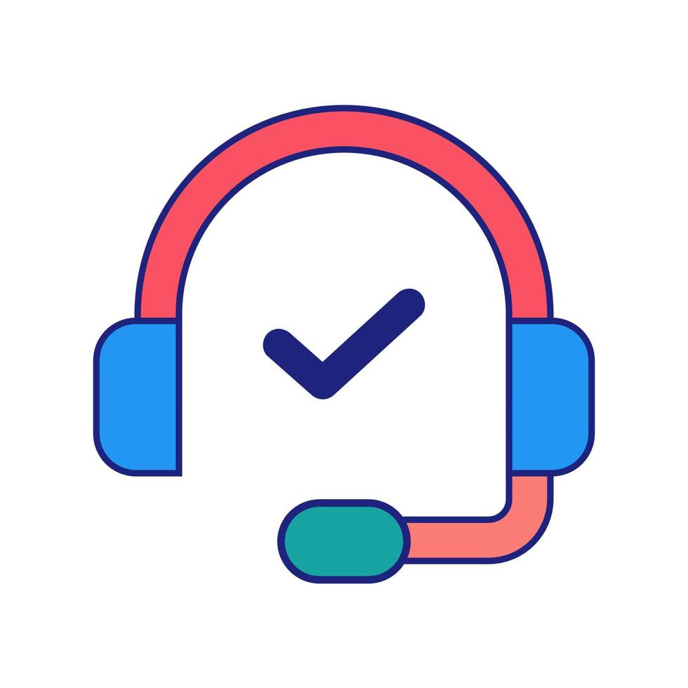 Call Center Flat Icon Vector