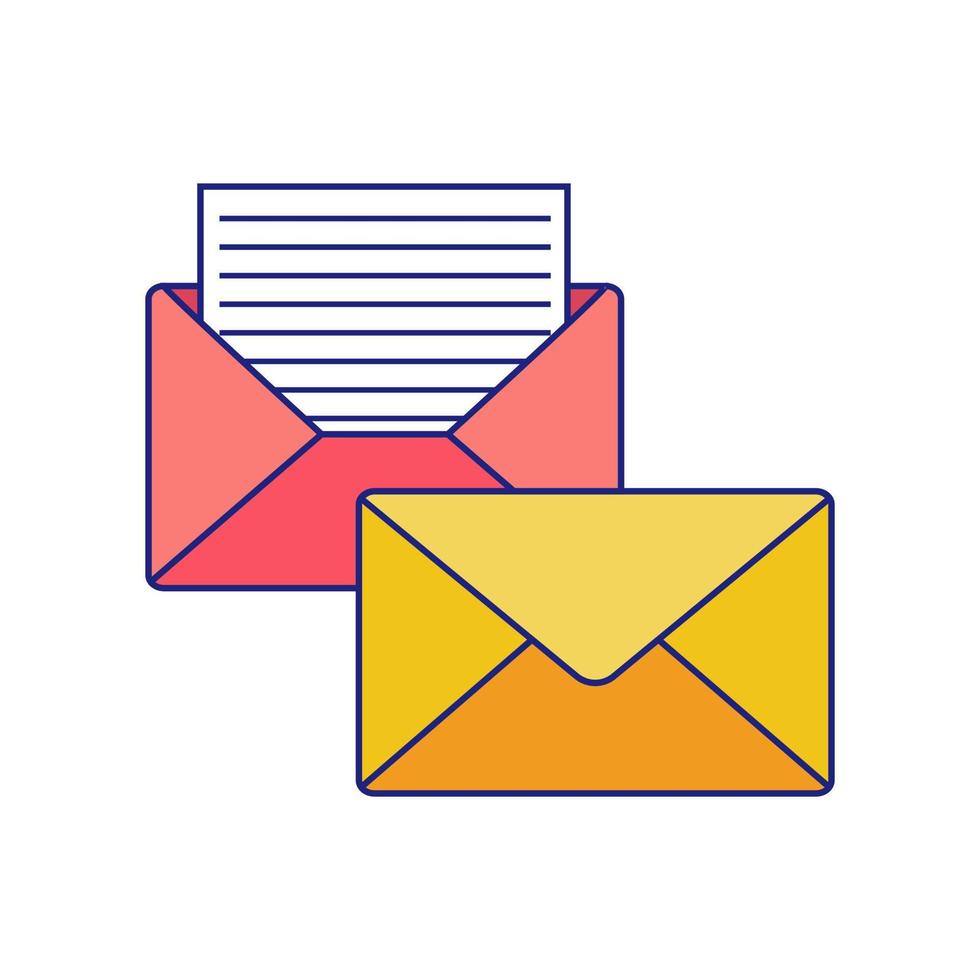 Mail Flat Icon Vector. Mail Post Envelope Icon vector