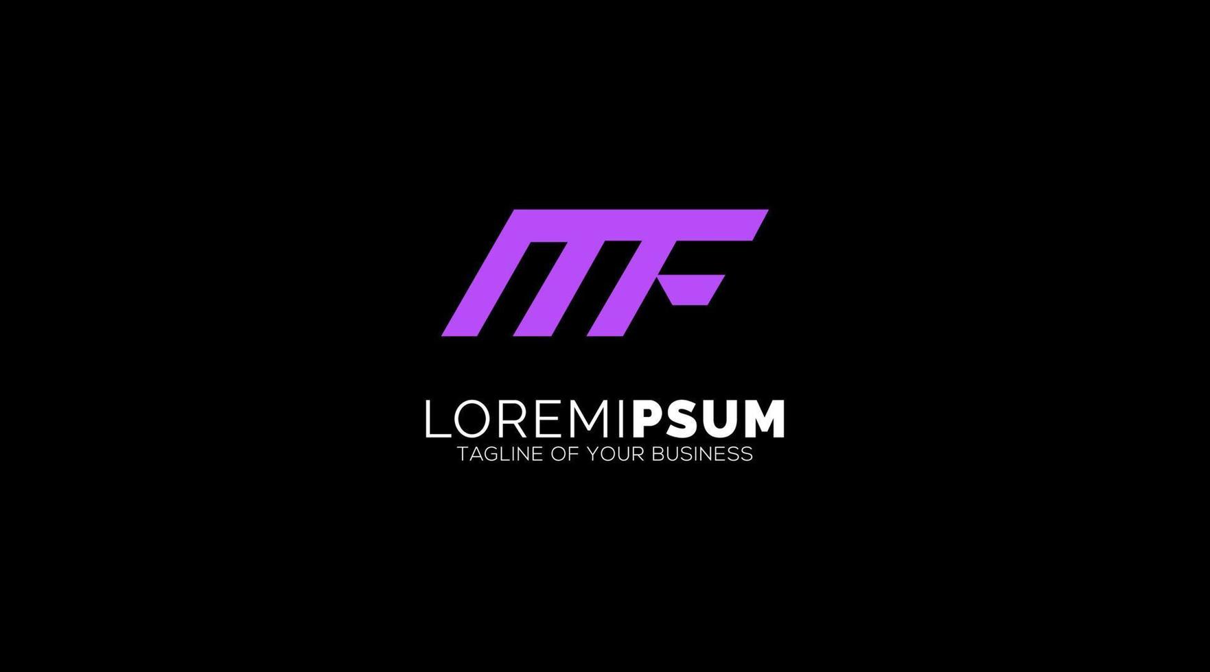 MF, FM, M, F Letters Logo design Abstract Monogram vector