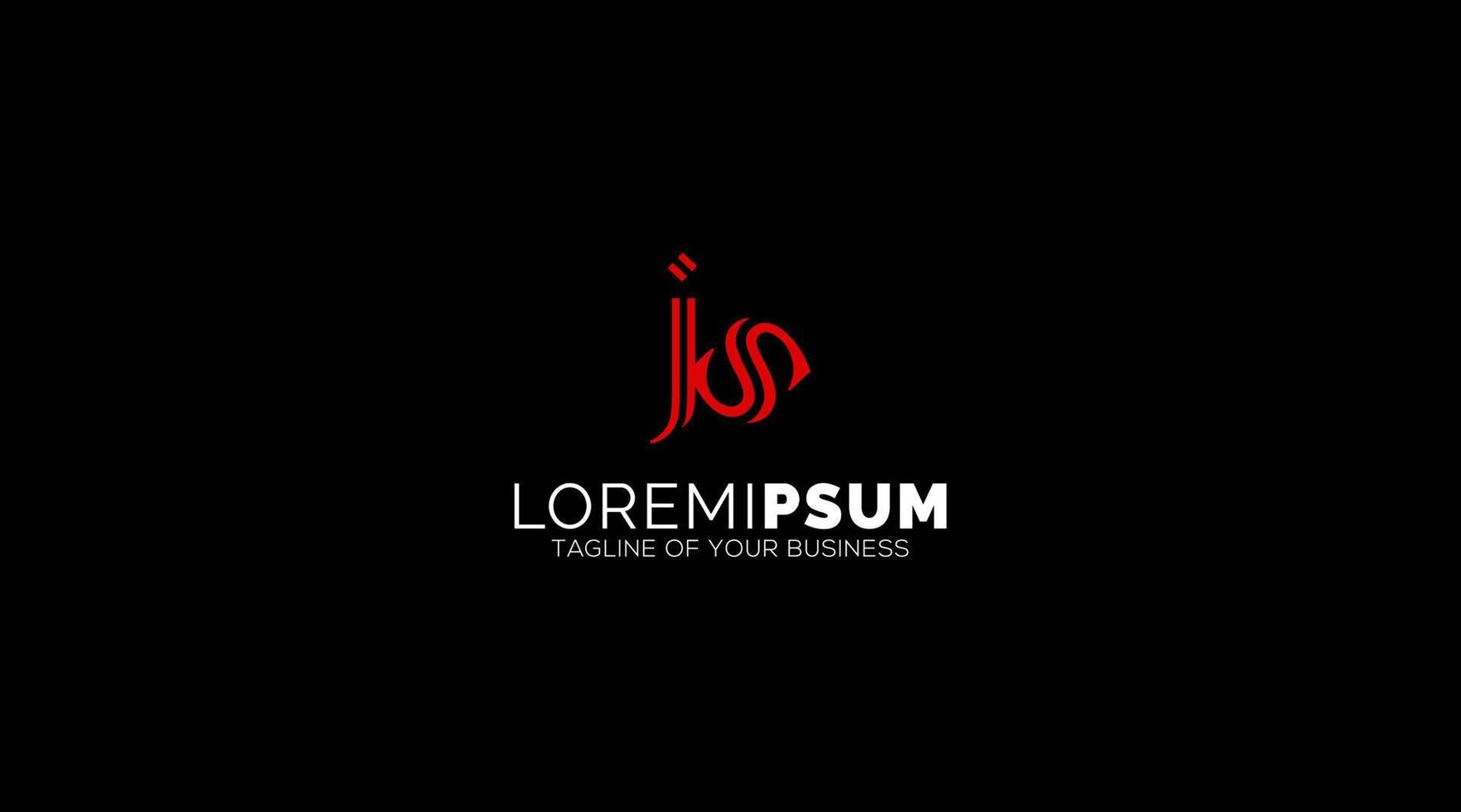 JS, SJ, J, S Letters Logo design Abstract Monogram vector