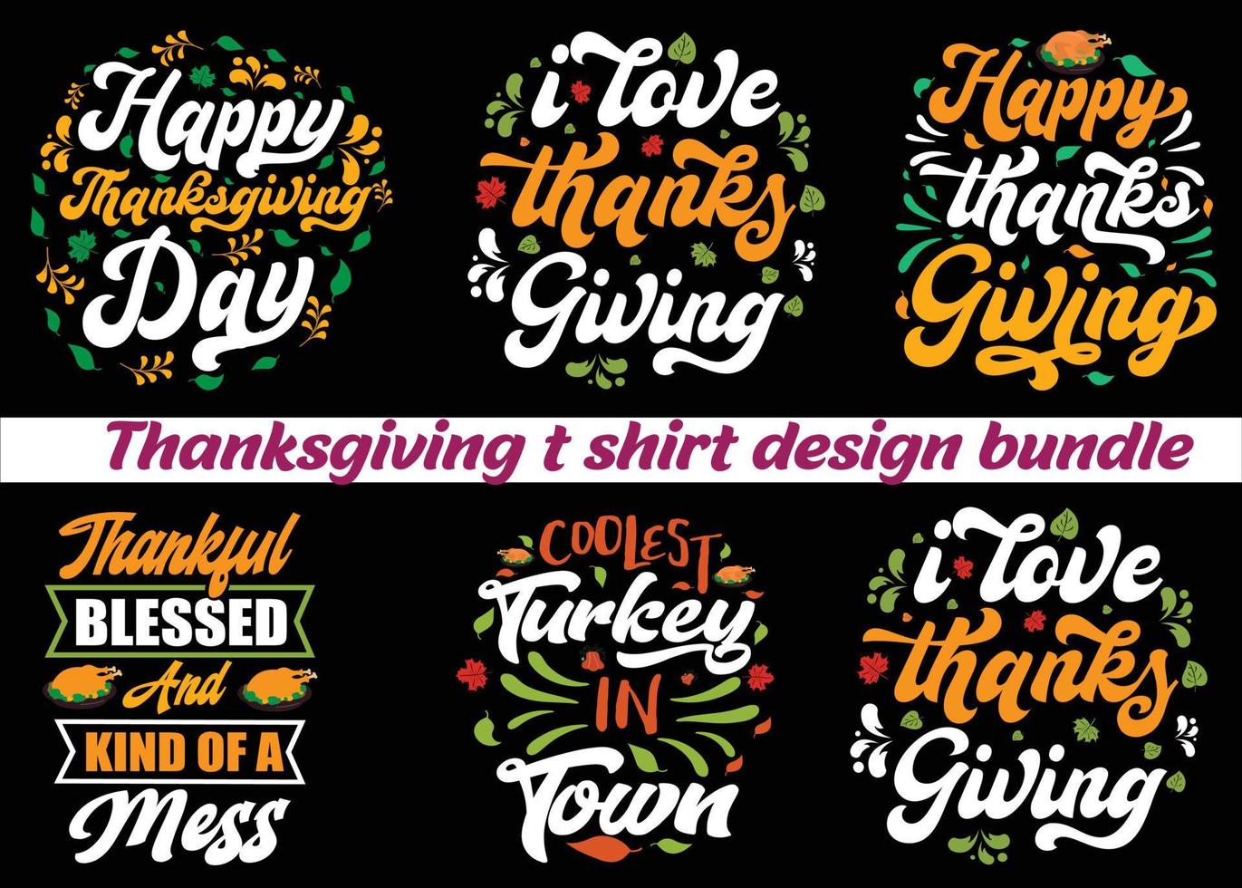 Thanksgiving typography t shirt design free download vector