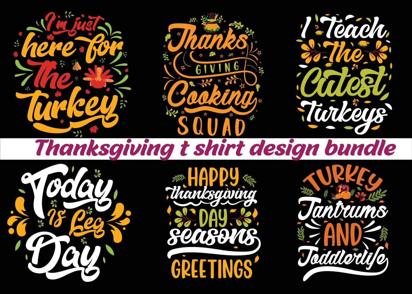 Thanksgiving typography t shirt design free download vector