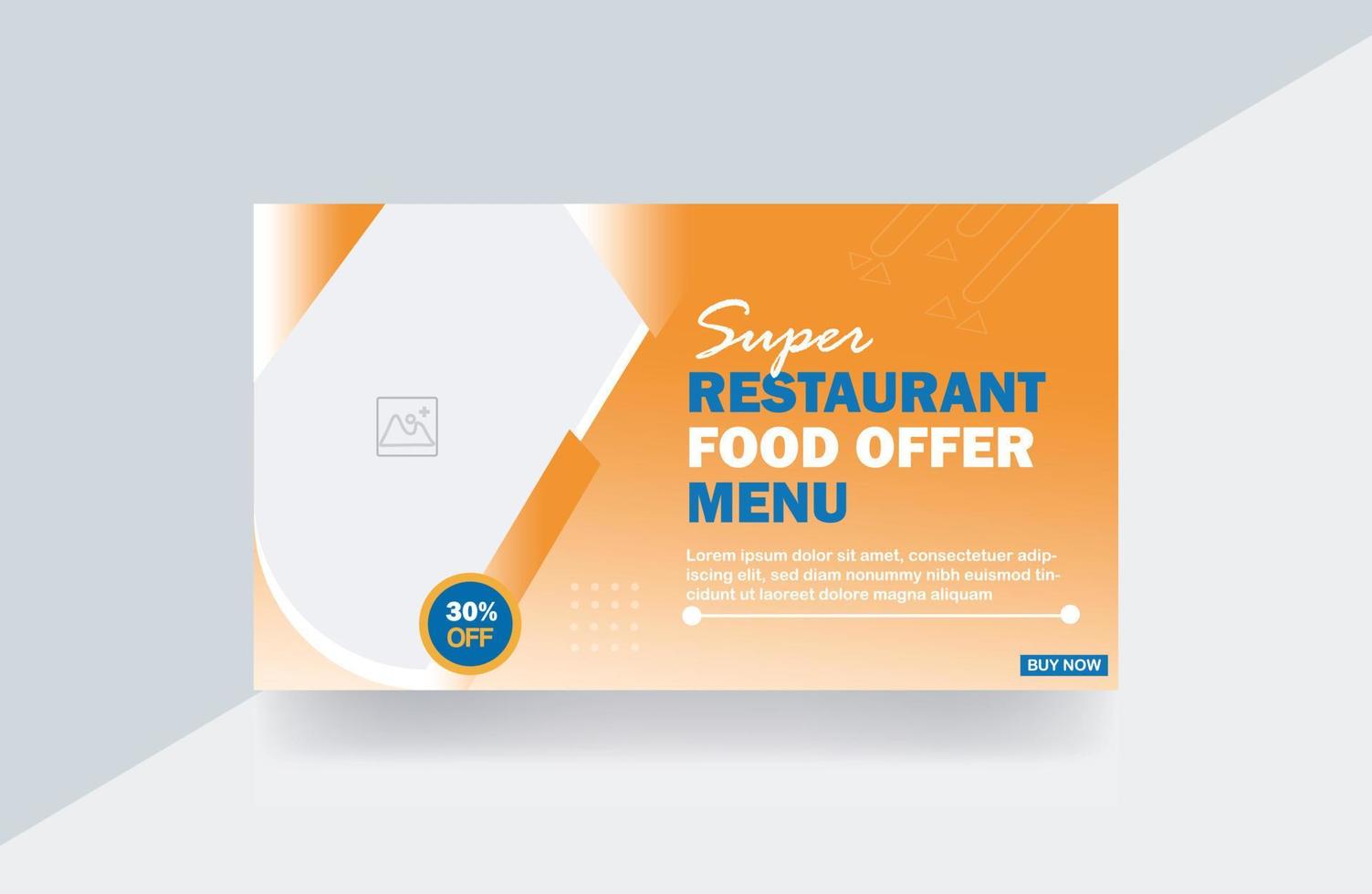 Restaurant food offer menu Cooking Thumbnail design template vector