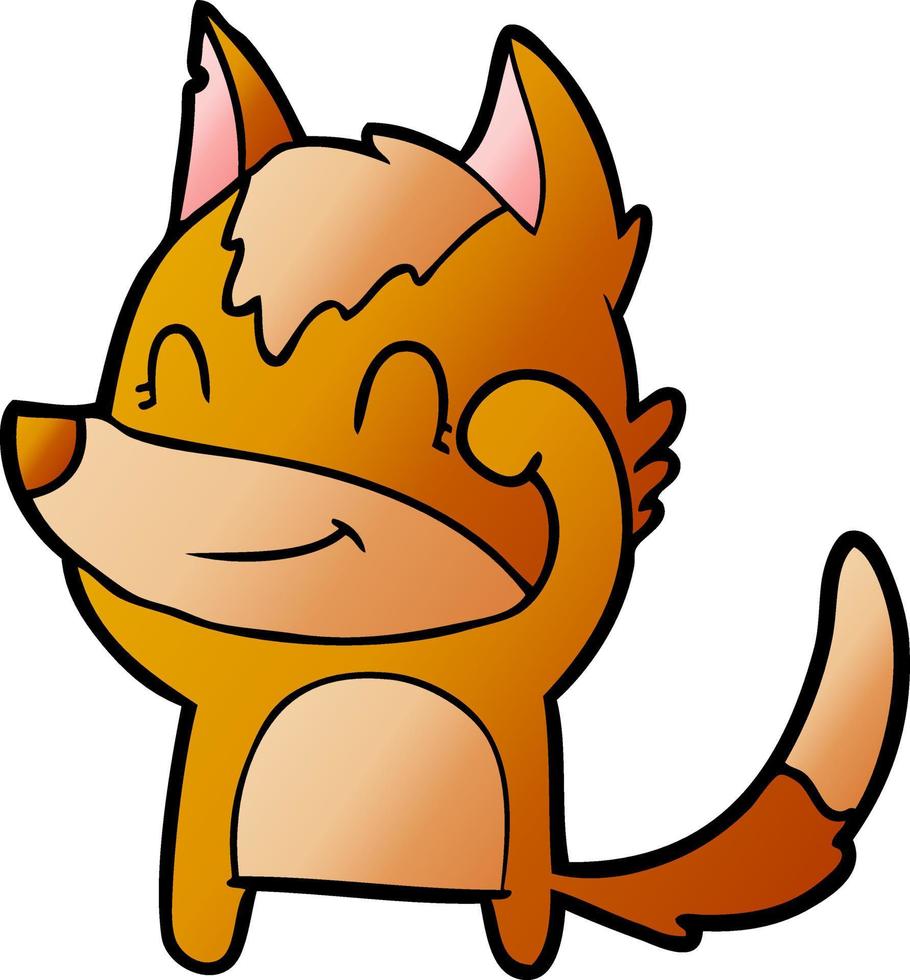 Vector fox character in cartoon style