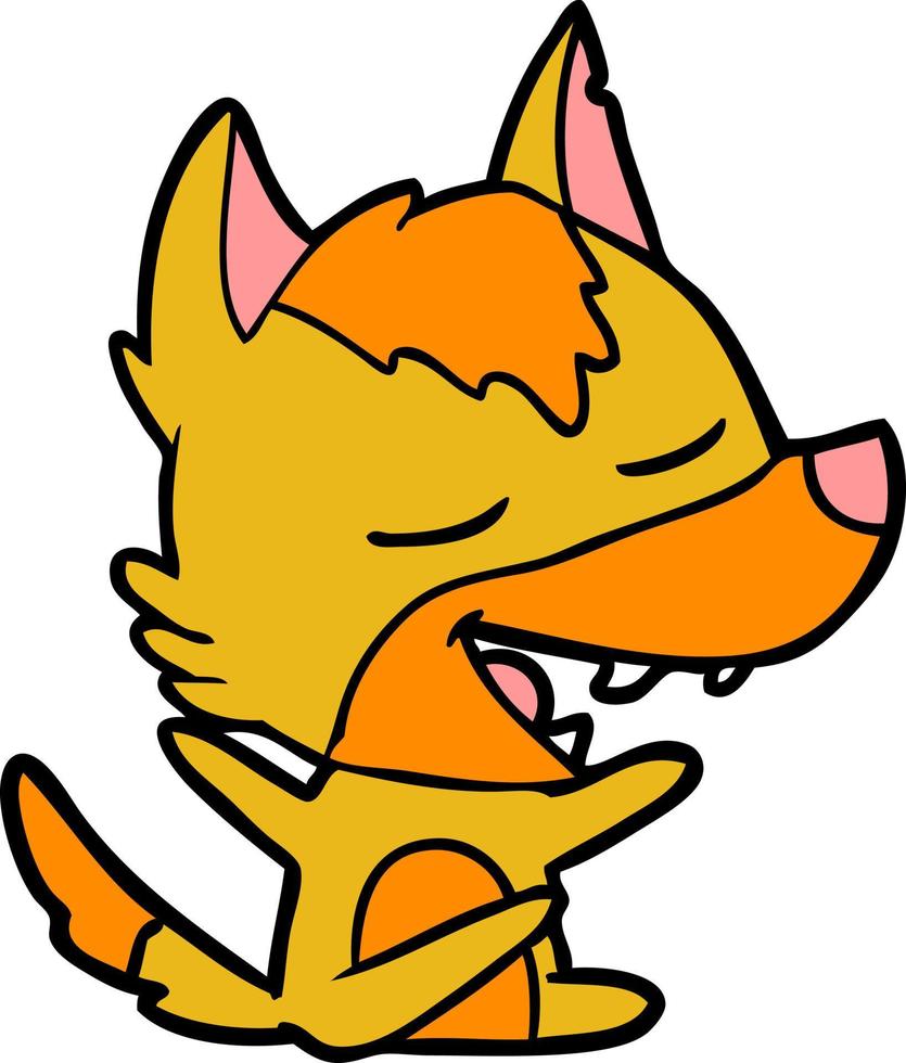 Vector fox character in cartoon style