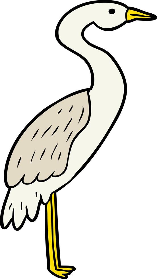 Cartoon heron bird vector