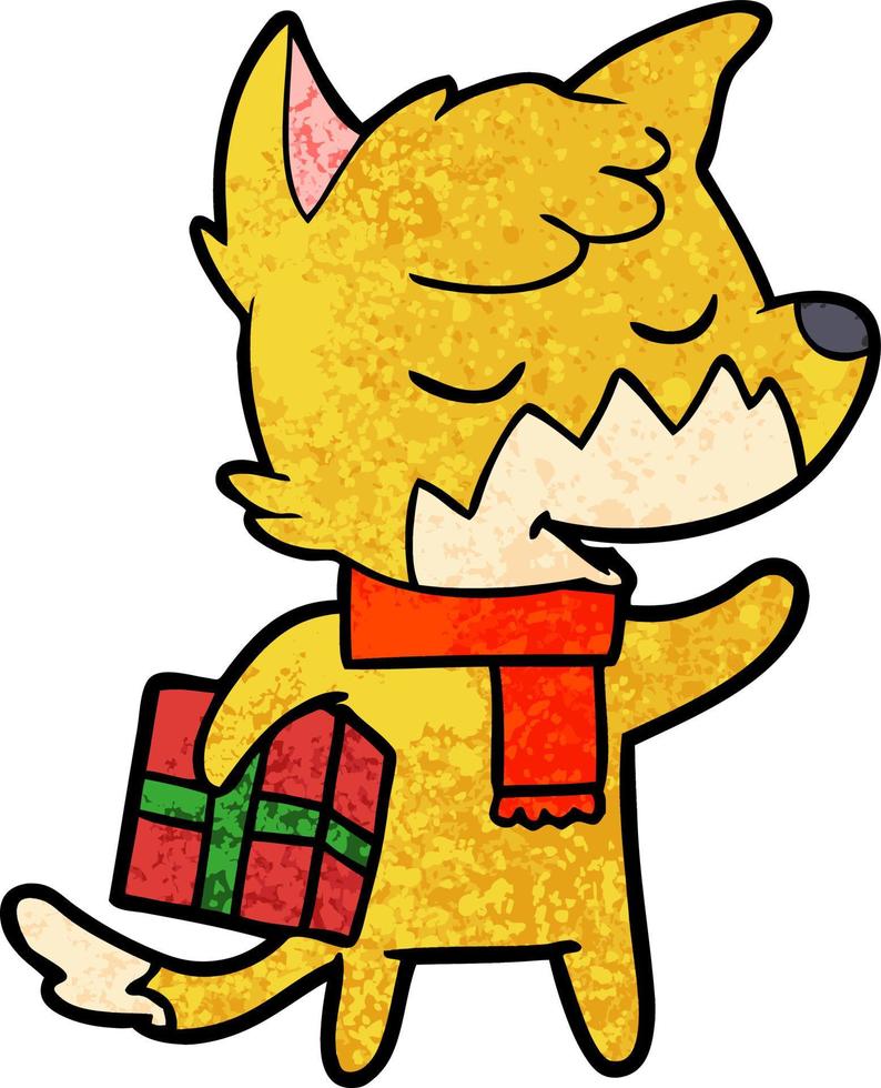 Vector fox character in cartoon style