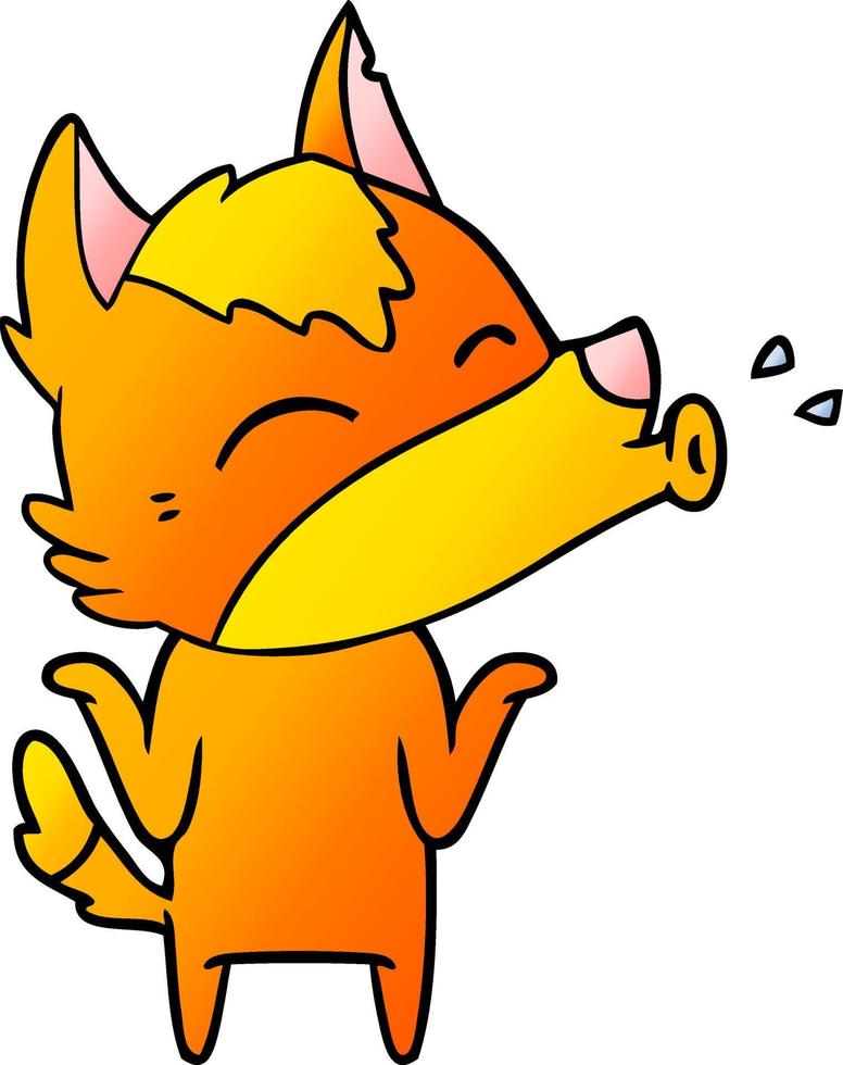 Vector fox character in cartoon style