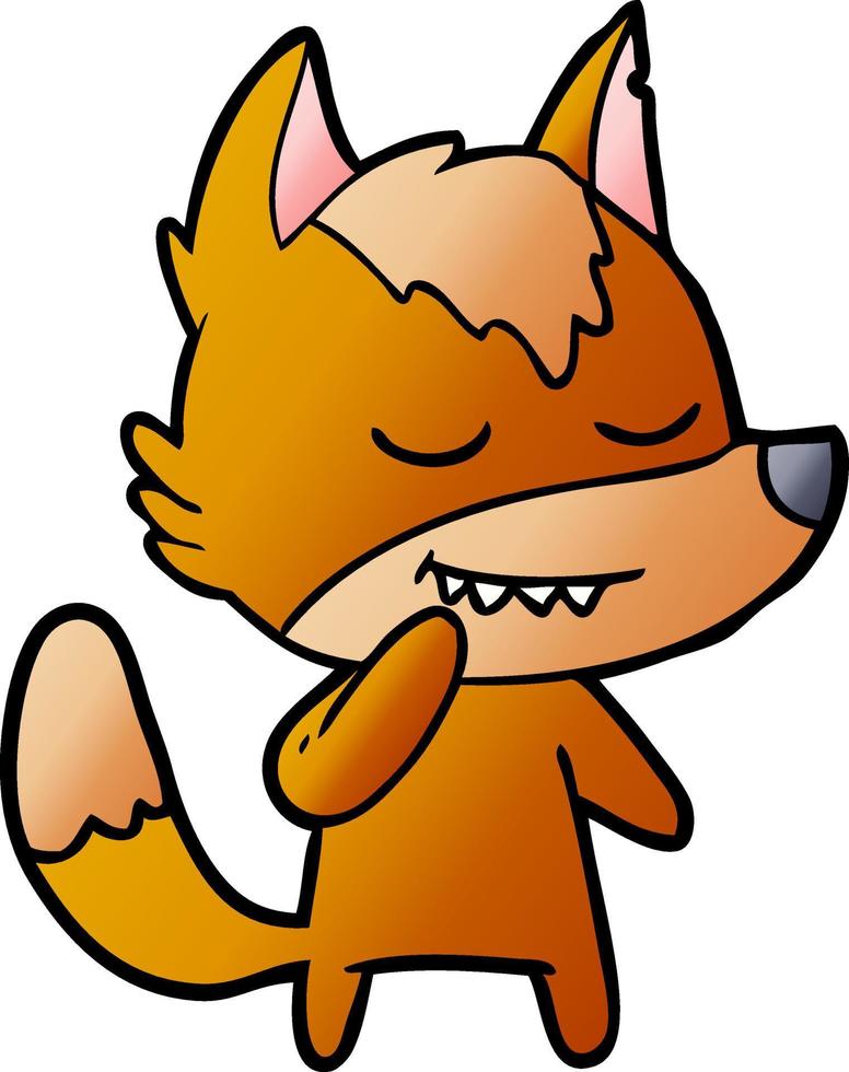 Vector fox character in cartoon style