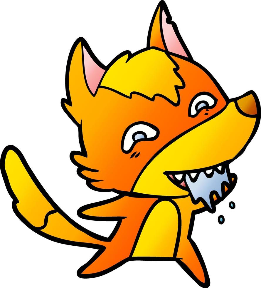 Vector fox character in cartoon style