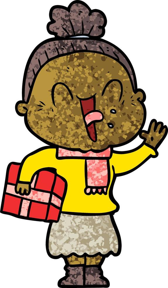 Vector girl character in cartoon style