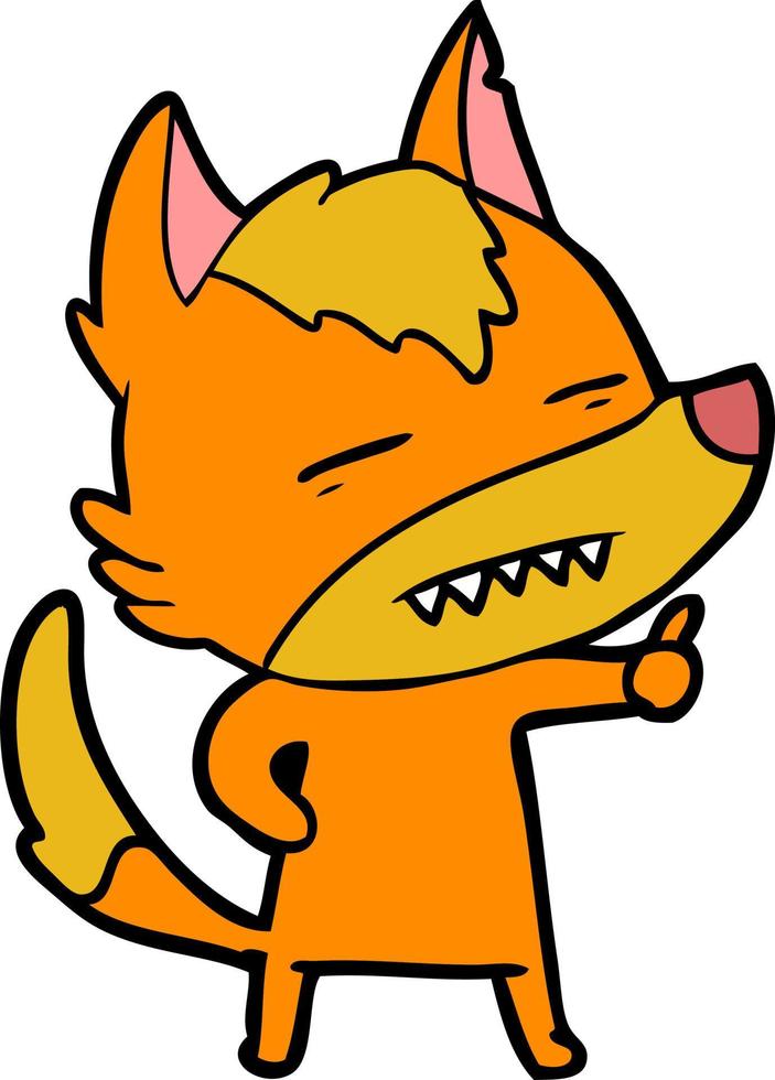 Vector fox character in cartoon style