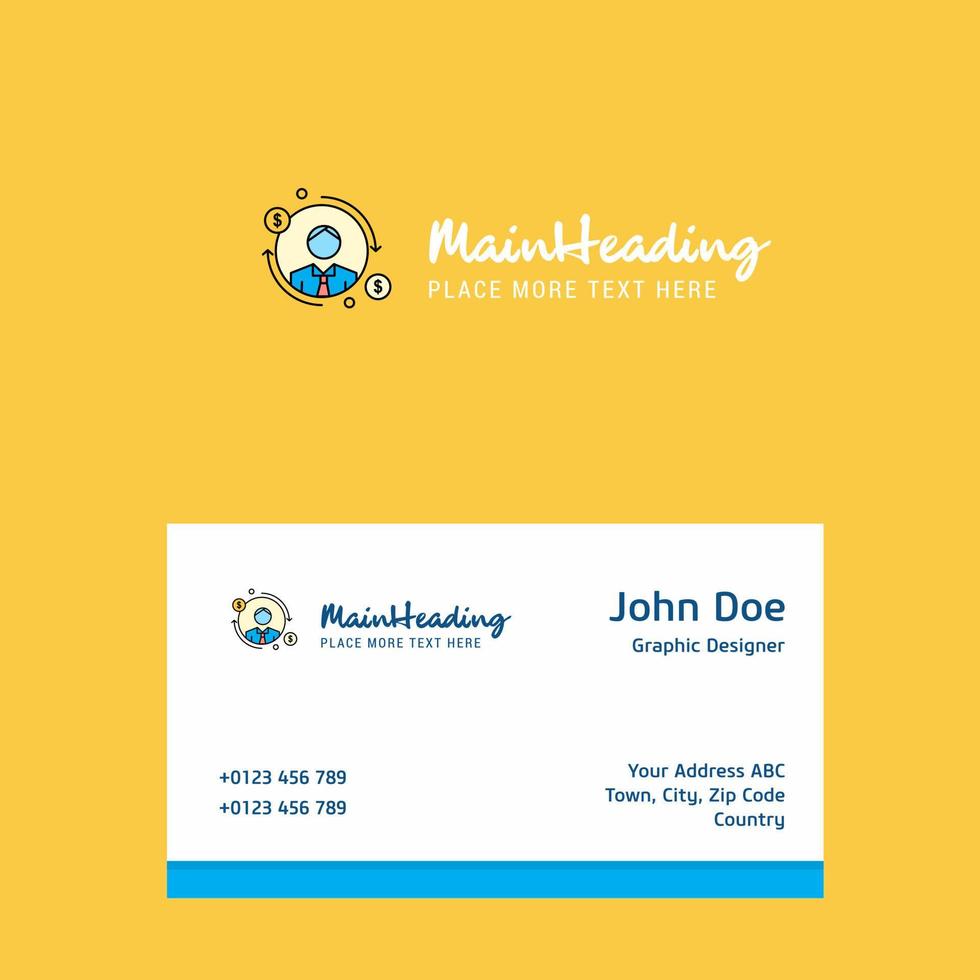 Avatar logo Design with business card template Elegant corporate identity Vector