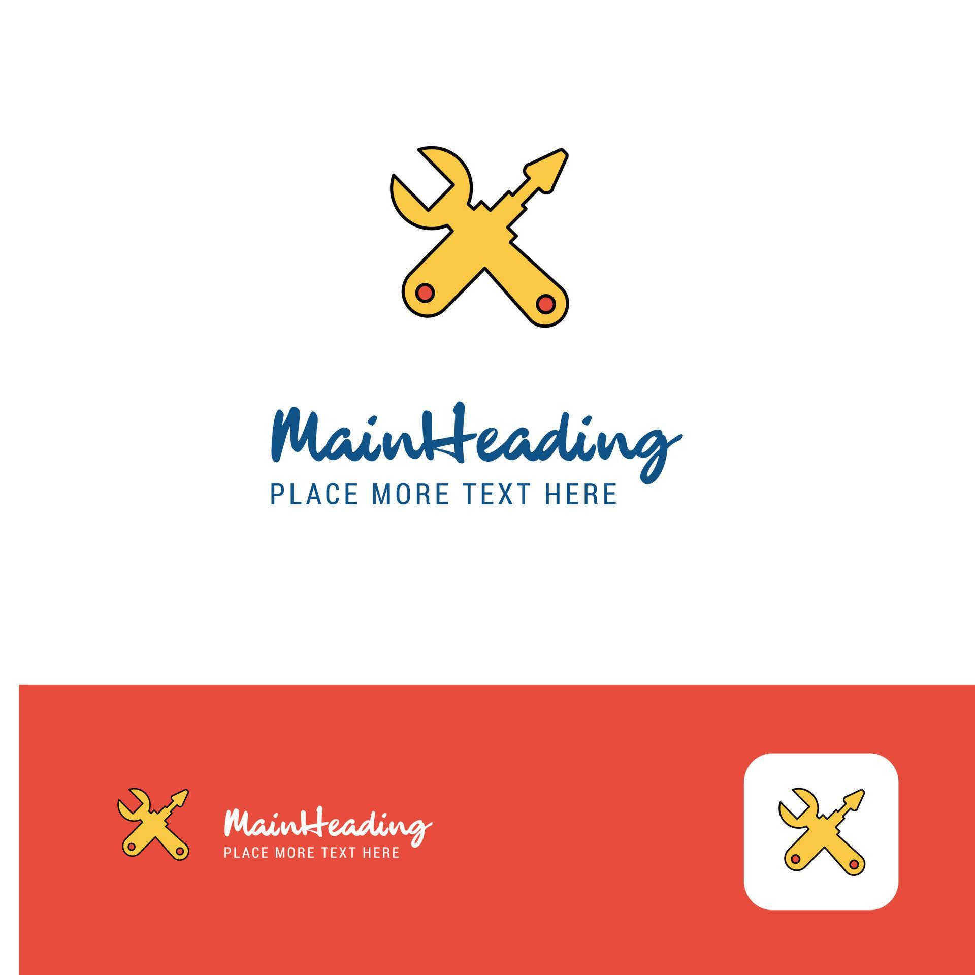 Creative Hardware tools Logo Design Flat color Logo place for Tagline