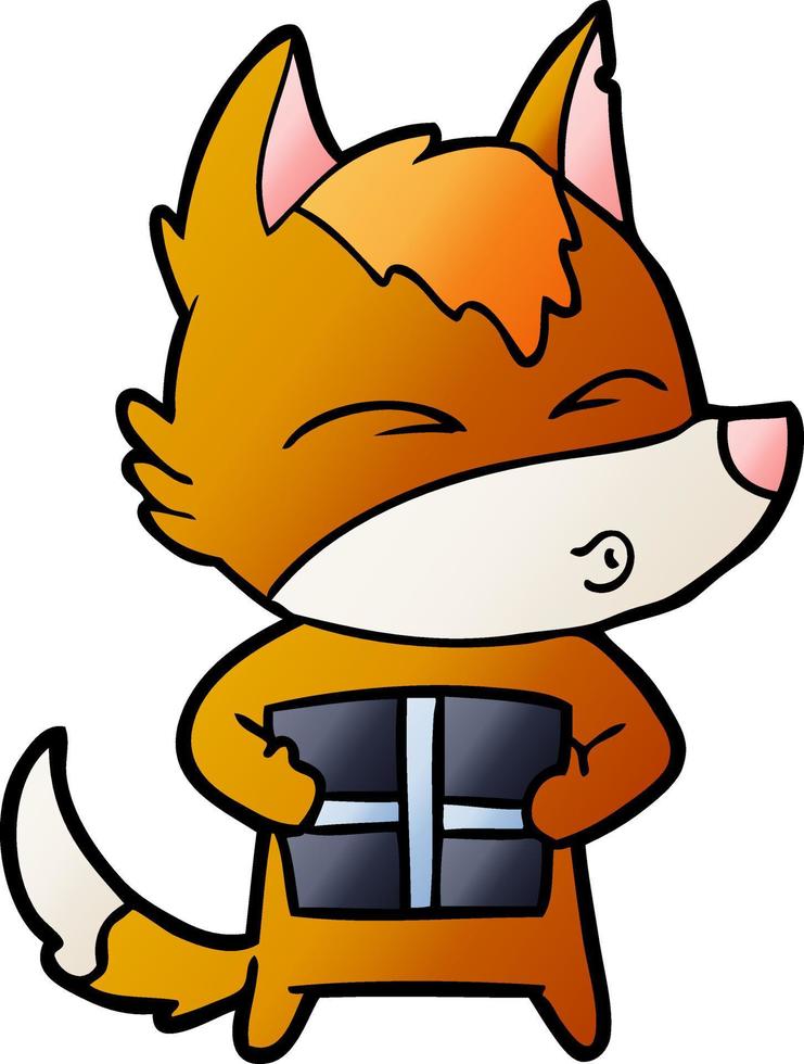 Vector fox character in cartoon style