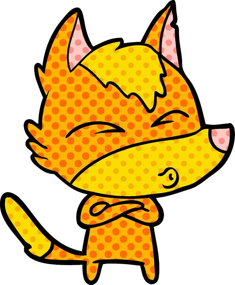 Vector fox character in cartoon style