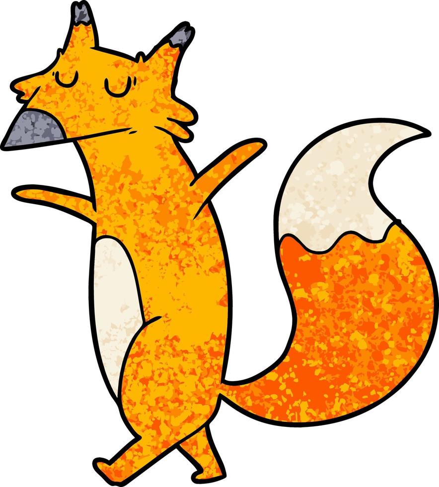 Vector fox character in cartoon style