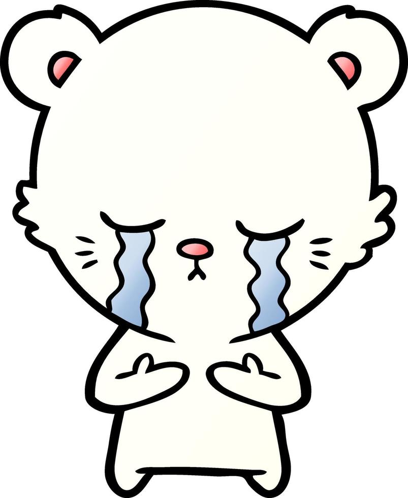 Vector polar bear character in cartoon style