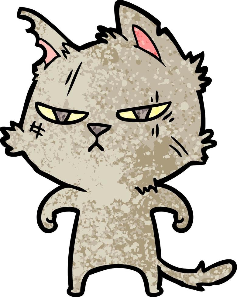 personaje de gato vectorial en estilo de dibujos animados vector