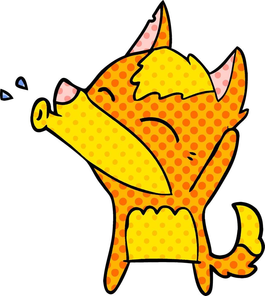 Vector fox character in cartoon style